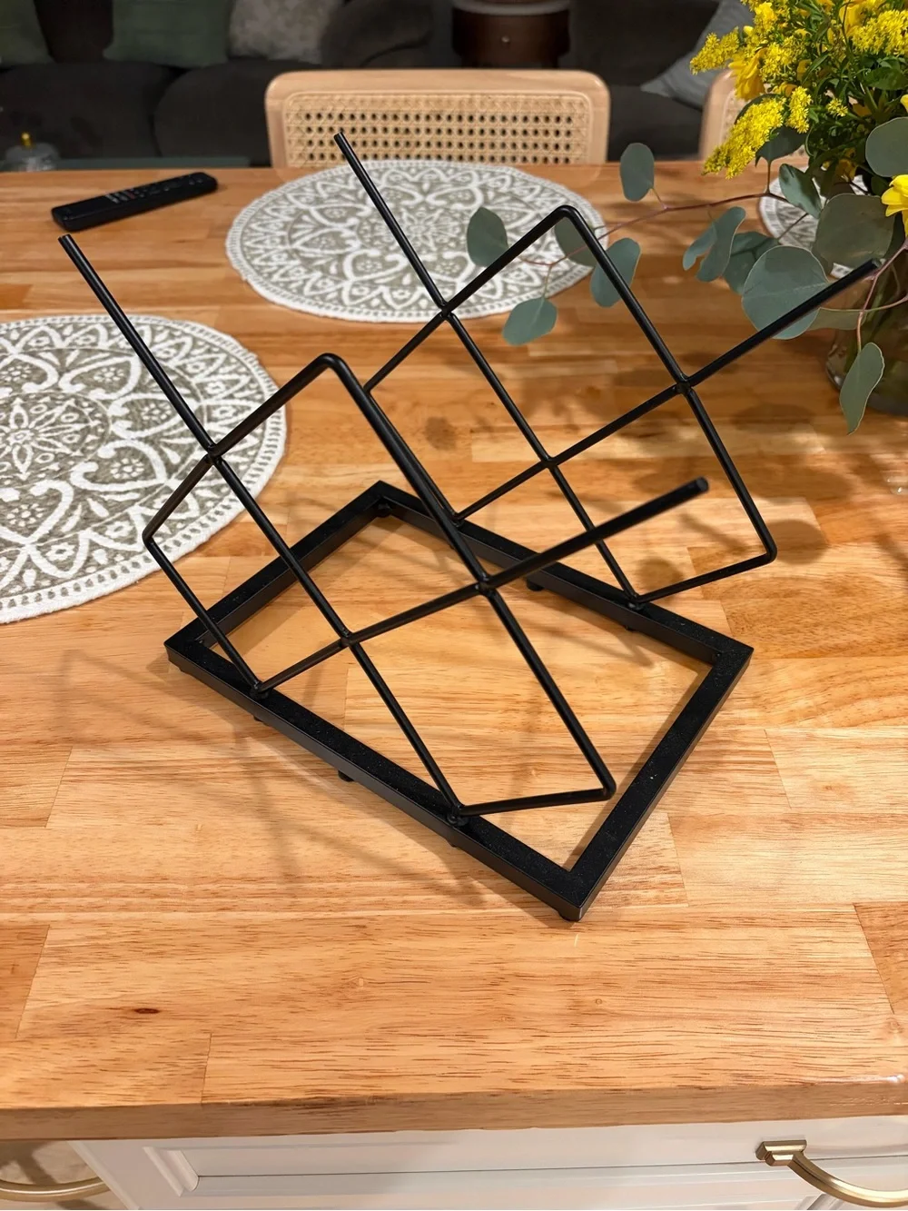 Black Metal Wine Rack